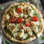 Creamy Pesto Chicken Flatbread