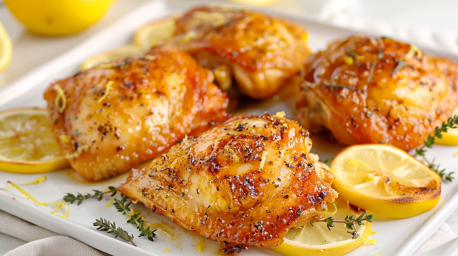 Crispy Lemon Chicken Thighs