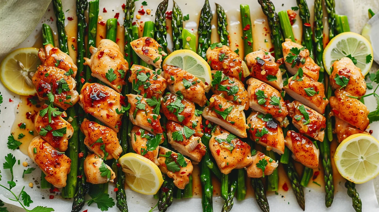 Garlic Butter Chicken And Asparagus