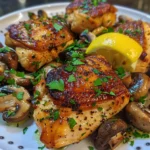 Garlic Butter Chicken & Mushroom Skillet