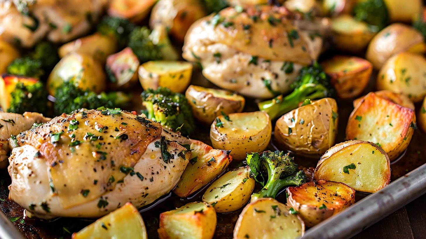 Garlic Butter Chicken Sheet Pan