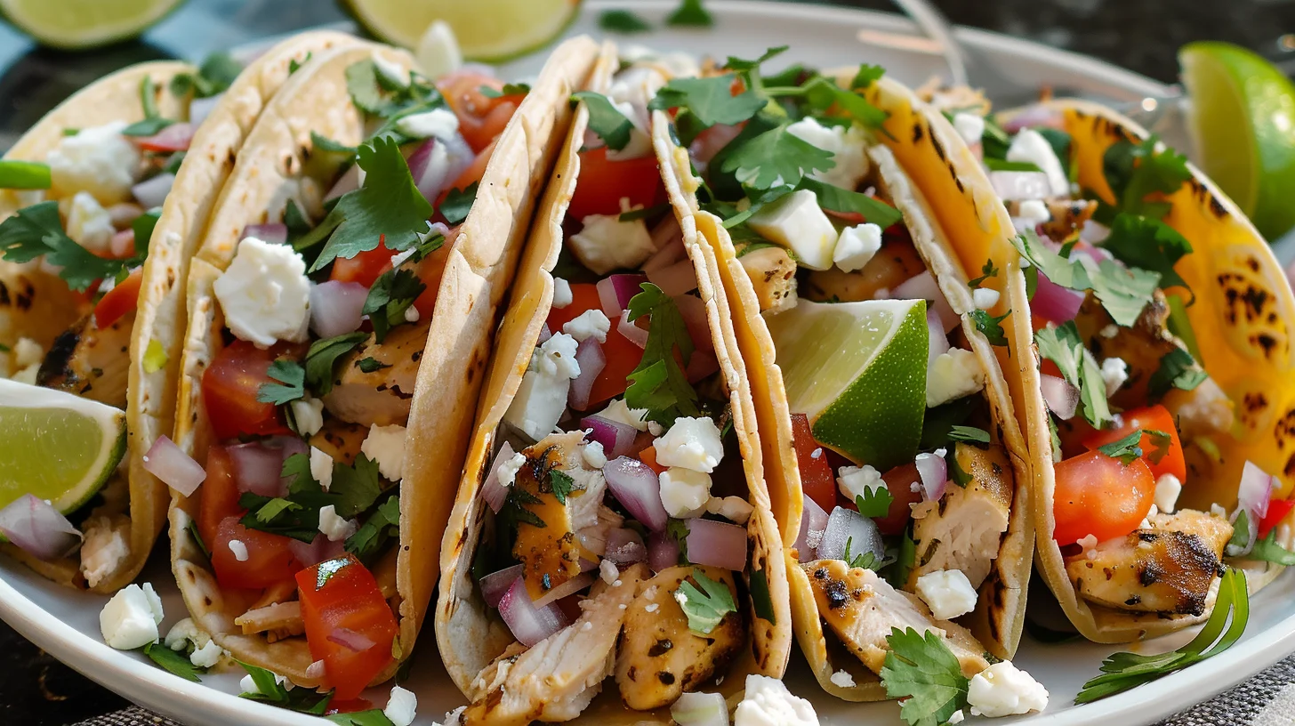 Garlic Lime Chicken Tacos