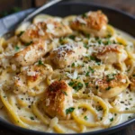 Garlic Parmesan Chicken Pasta Bake
