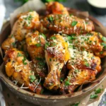 Garlic Parmesan Roasted Chicken Wings