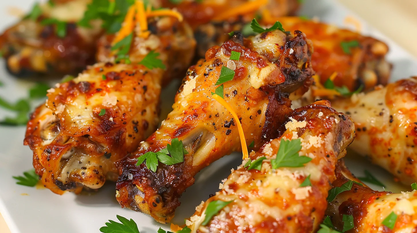 Garlic Parmesan Roasted Chicken Wings