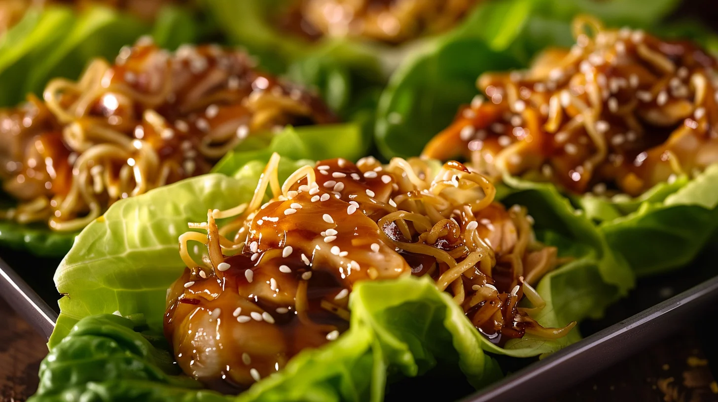 Honey Garlic Chicken Lettuce Wraps