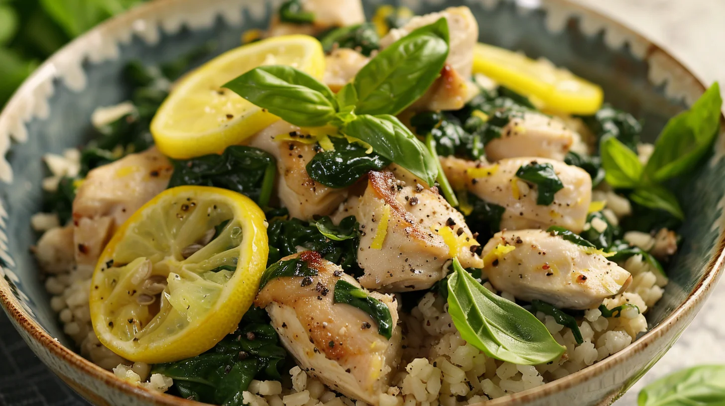 Lemon Basil Chicken Bowls
