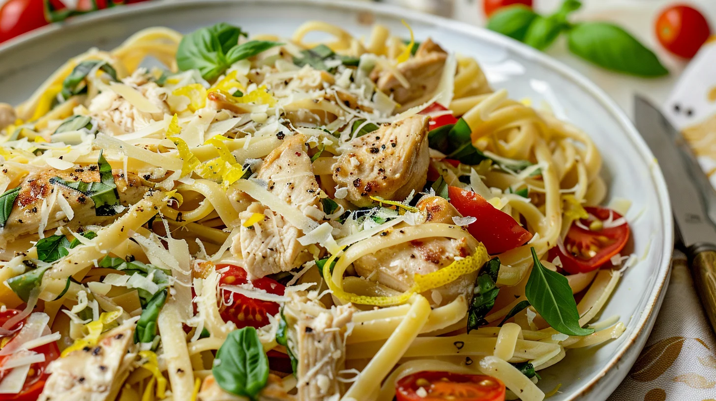 Lemon Basil Chicken Pasta