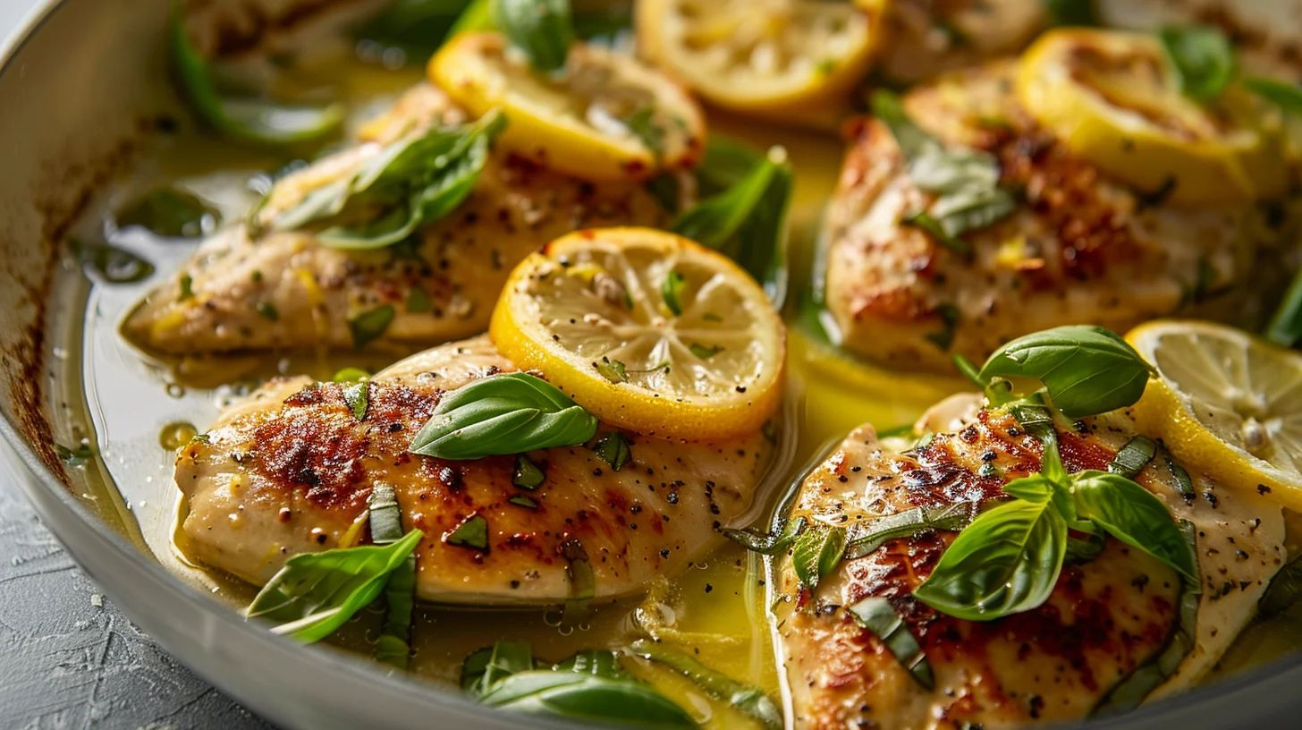 Lemon Basil Chicken Skillet