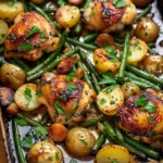 Lemon Garlic Chicken Thigh Sheet Pan