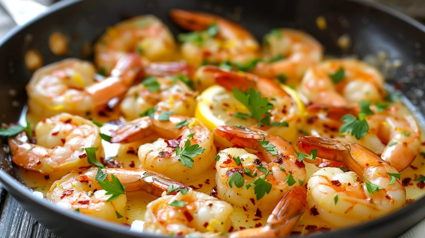 Lemon Garlic Shrimp Skillet