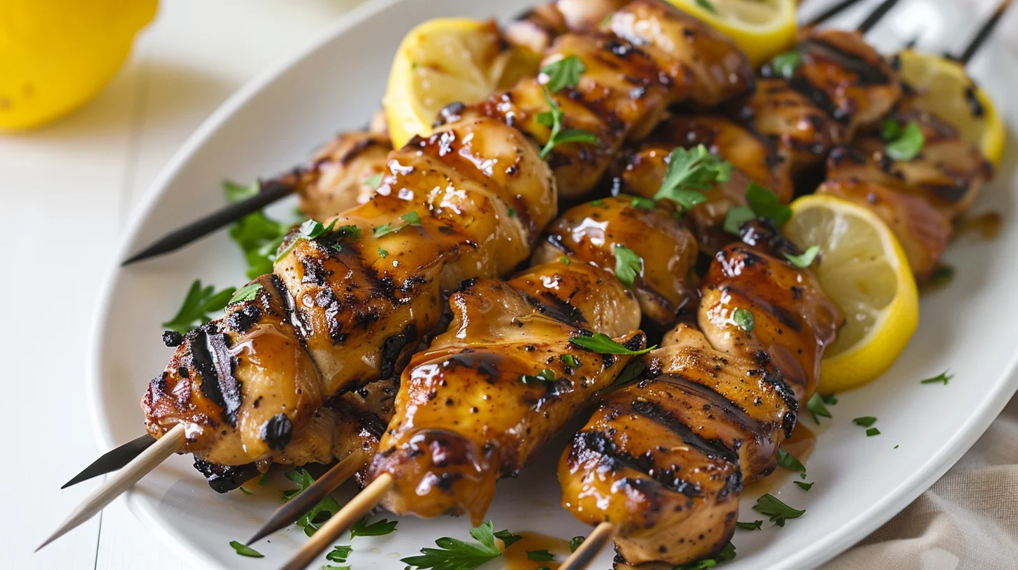 Maple Lemon Chicken Skewers