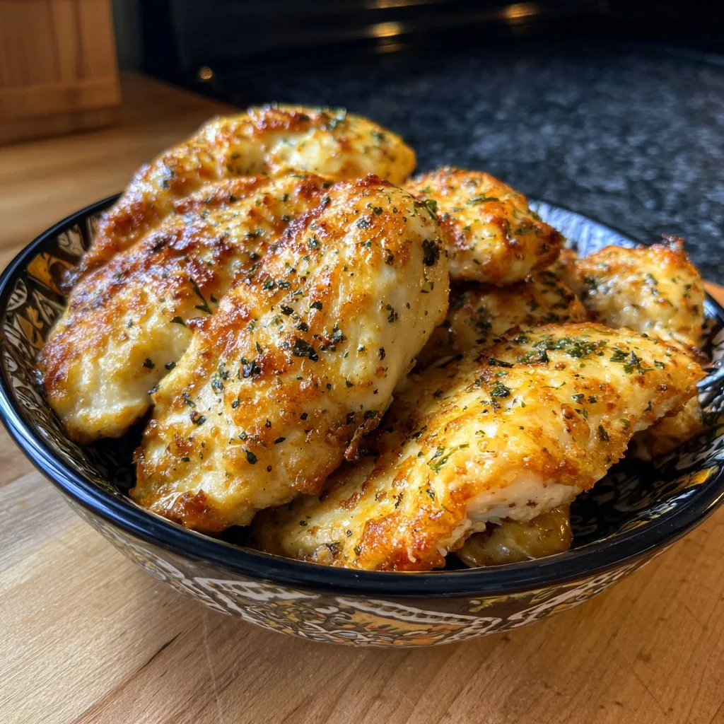Delicious melt in your mouth chicken served with sides