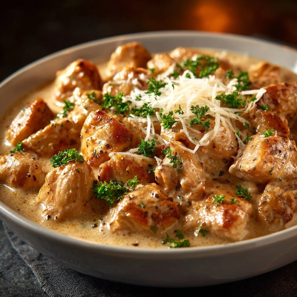 Delicious Ranch Chicken cooked in a Crock Pot, easy recipe for flavorful meals