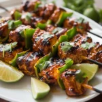 Spicy Honey Lime Chicken Skewers
