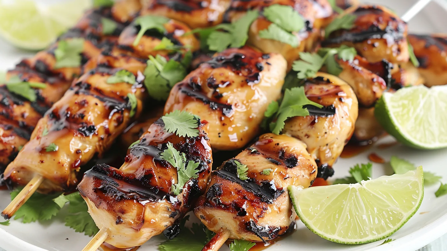 Spicy Honey Lime Chicken Skewers