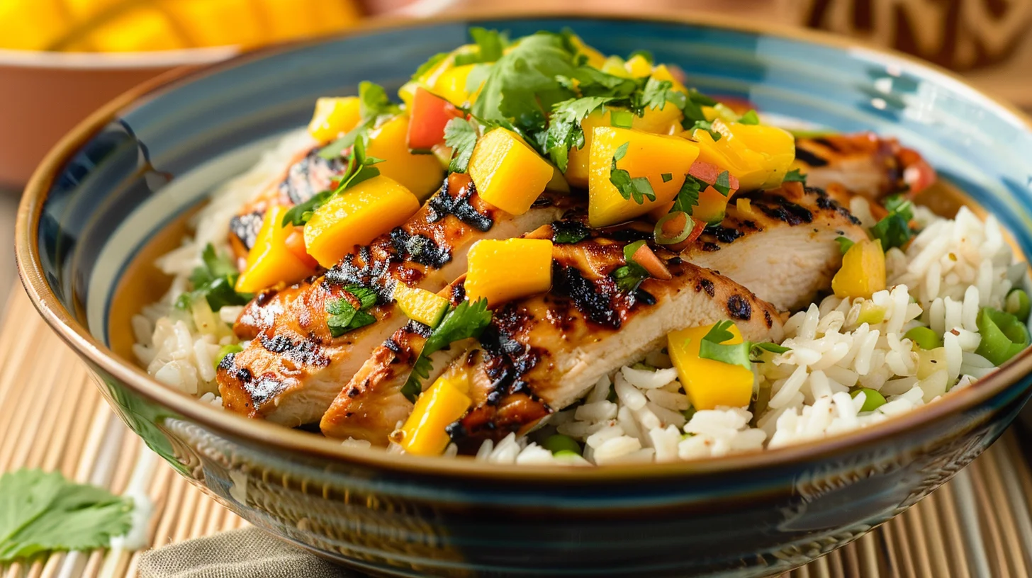 Spicy Mango Chicken Bowls