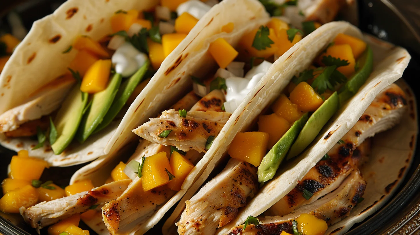Spicy Mango Chicken Tacos