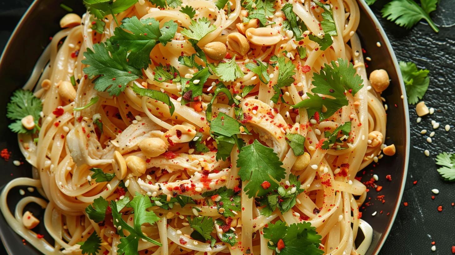 Spicy Peanut Chicken Noodles
