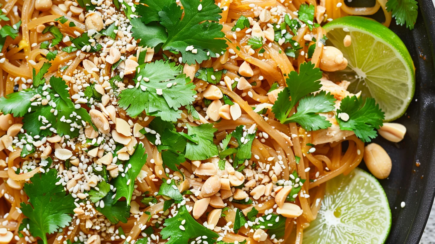 Spicy Thai Peanut Chicken Noodles