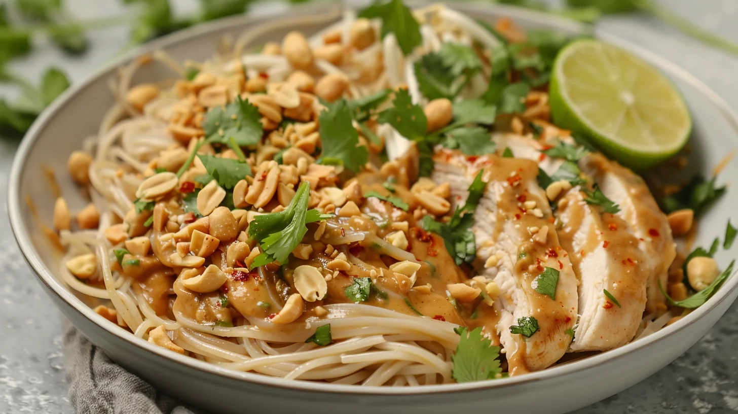 Thai Peanut Chicken Noodle Bowl