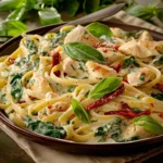 Tuscan Chicken and Spinach Pasta