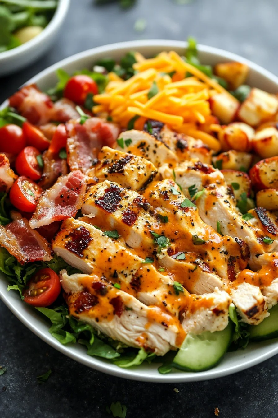 Bacon Ranch Chicken Salad with Cheddar (Low Carb)