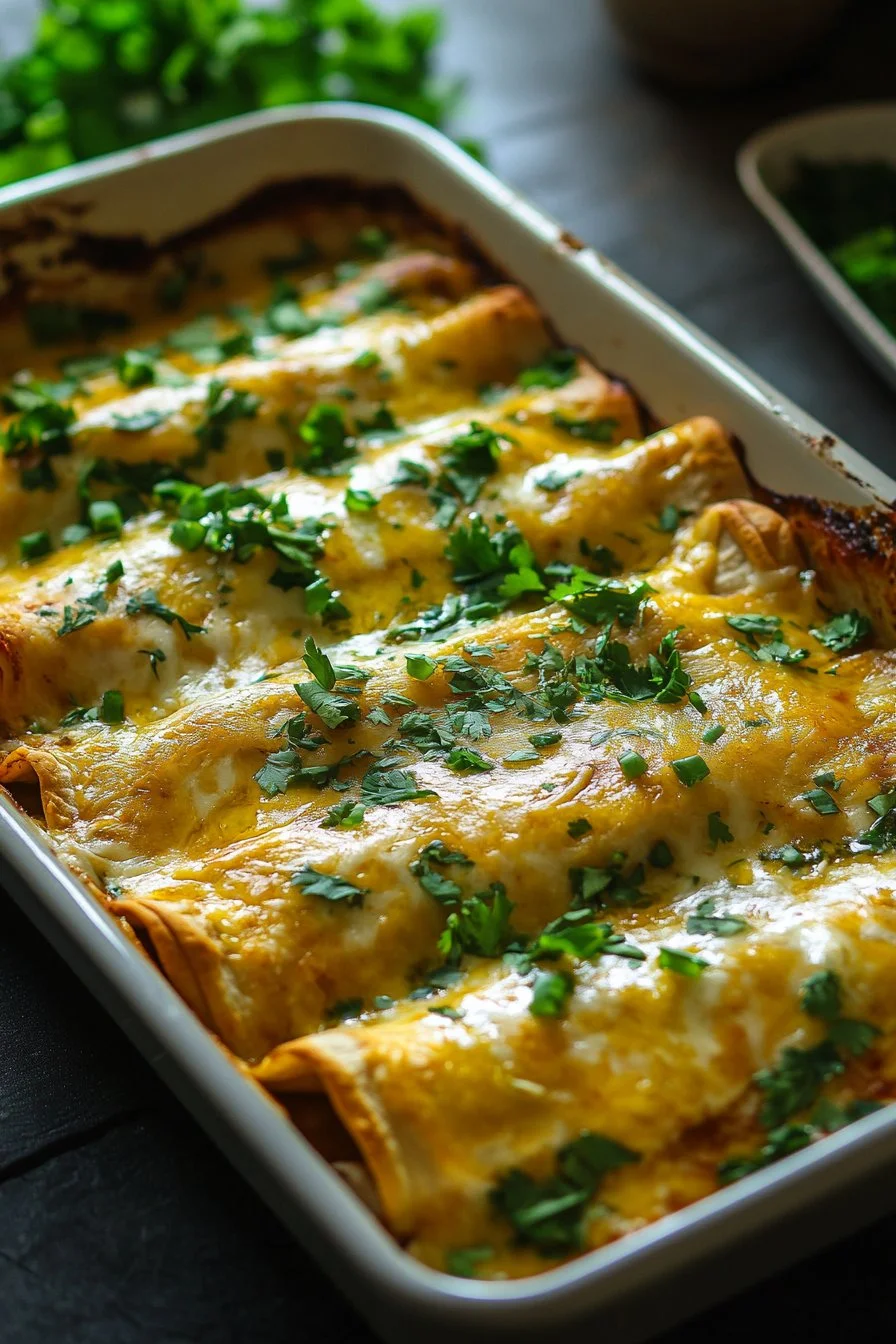 Green Chile Chicken Enchiladas