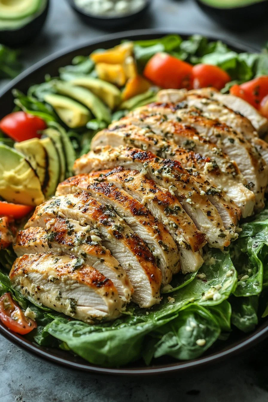 Lean Chicken and Avocado Caesar Delight Salad
