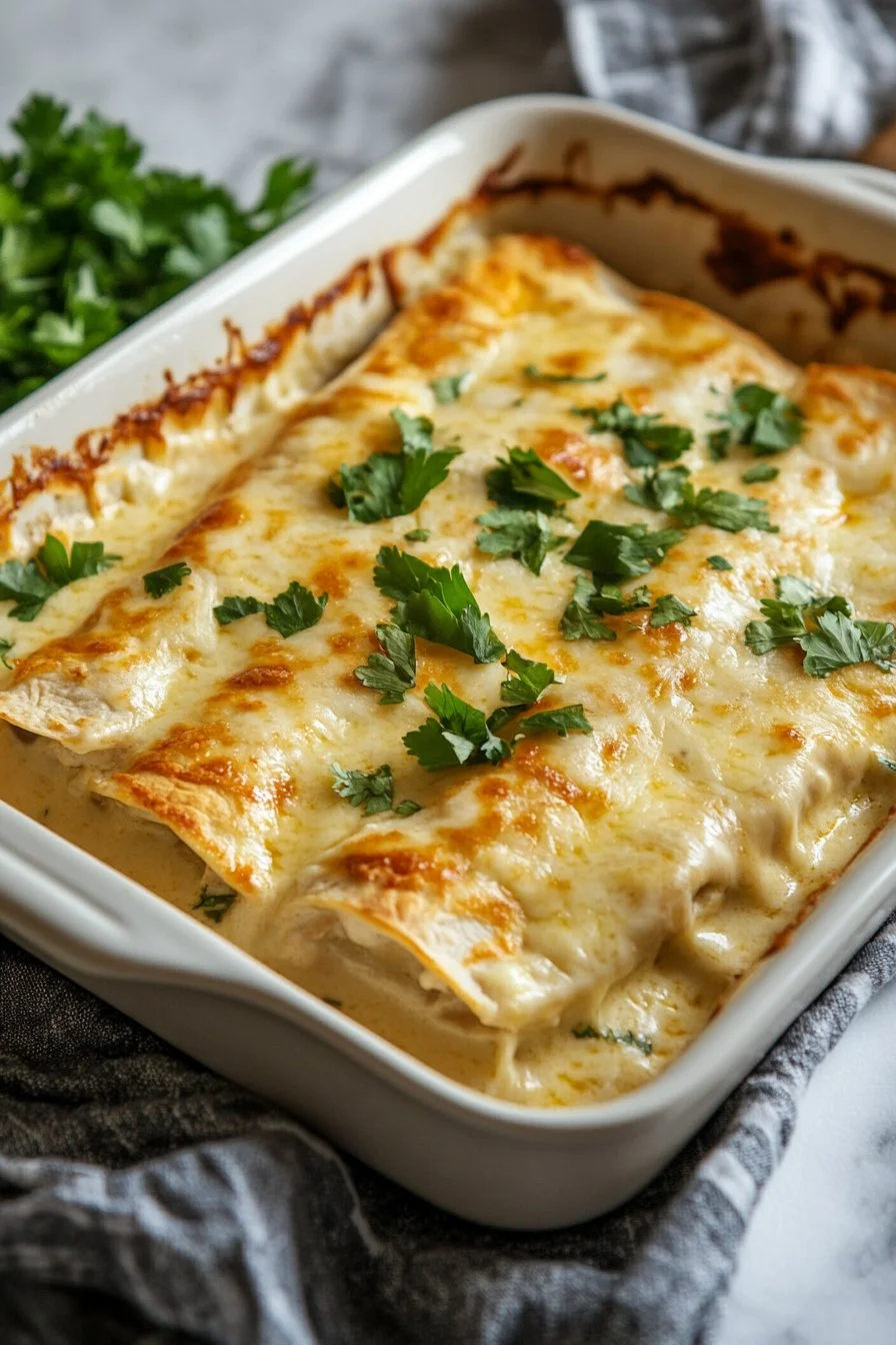 White Chicken Enchiladas Recipe
