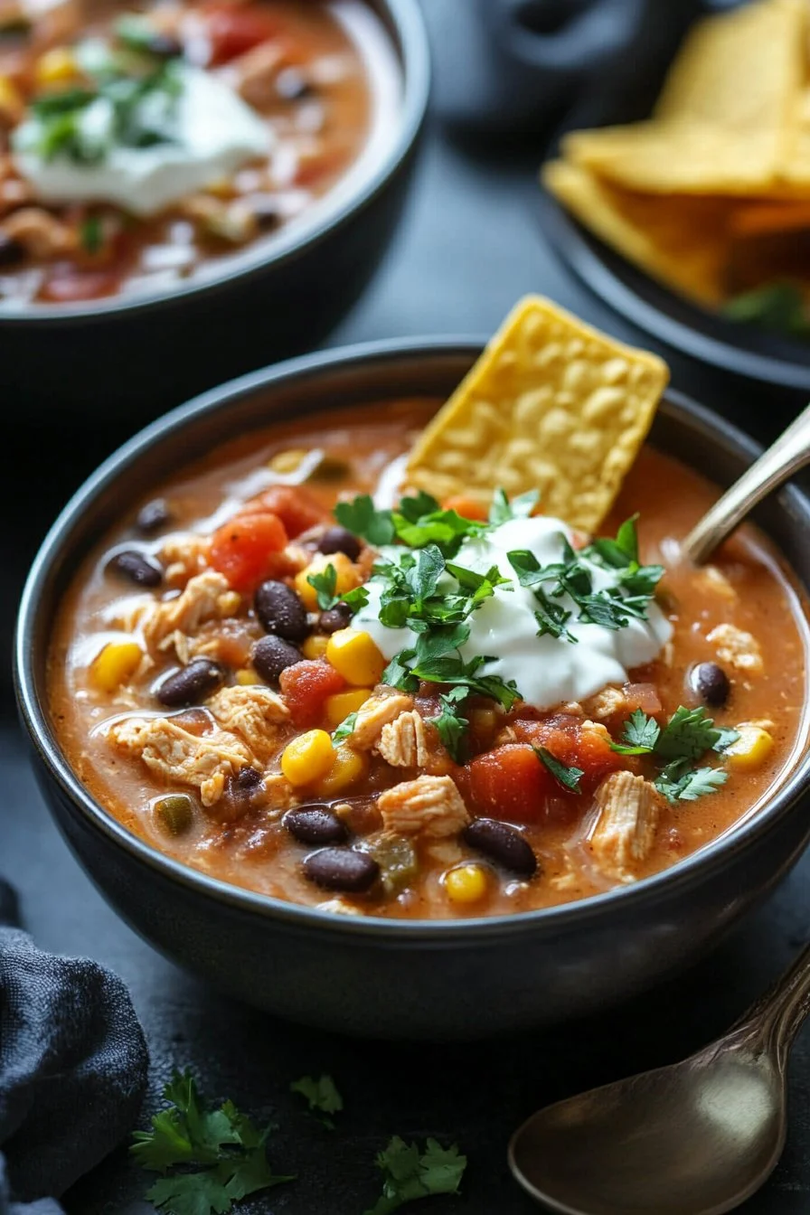 Easy Chicken Taco Soup Recipe