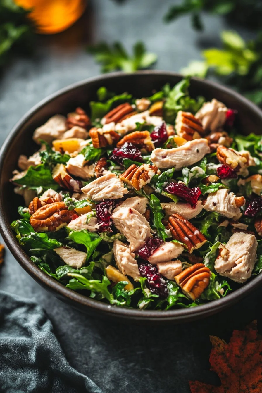 Healthy Cranberry Chicken Salad Recipe with Pecans