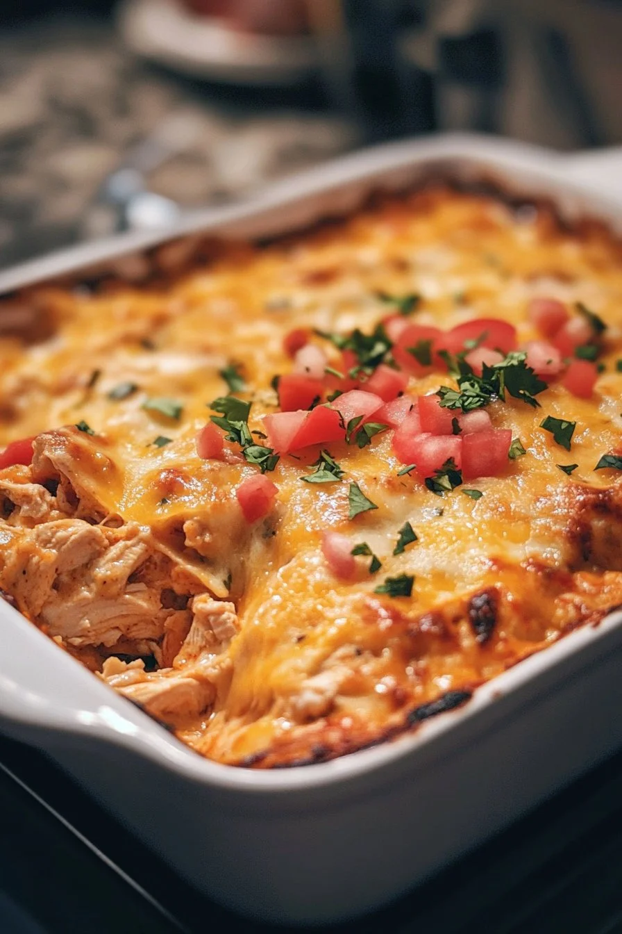 Cheesy Chicken Taco Casserole