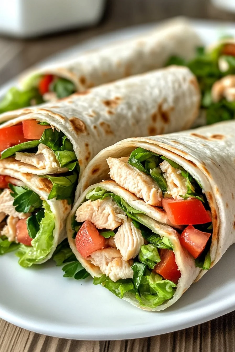 Easy Chicken Ranch Wraps