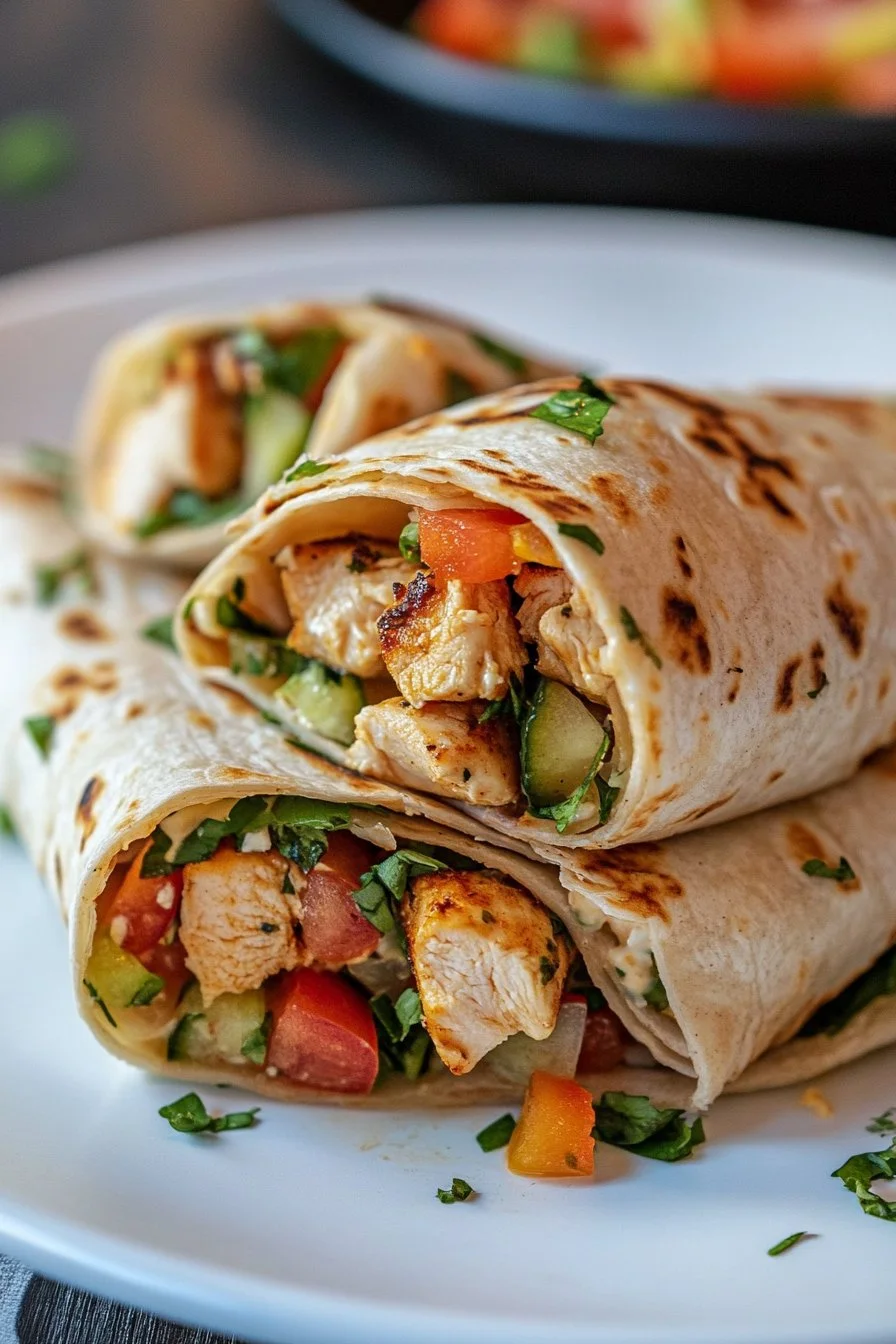 Mediterranean Chicken Wraps