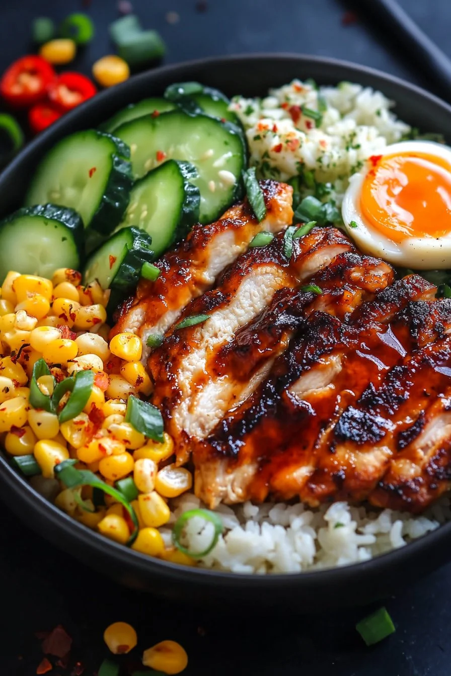 Street Corn Chicken Rice Bowl