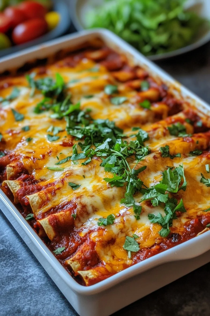 Beef Enchiladas with Red Sauce