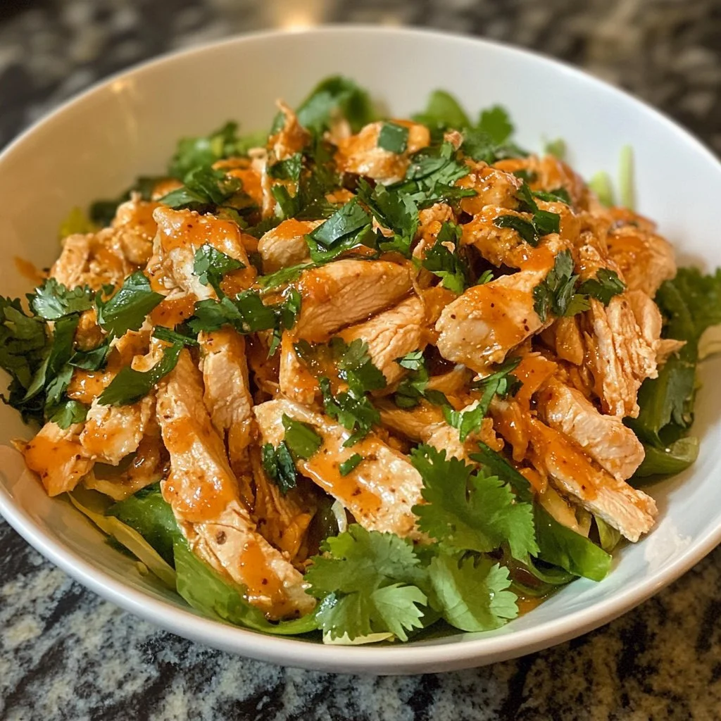 Bang Bang Chicken Salad with crispy chicken and fresh greens