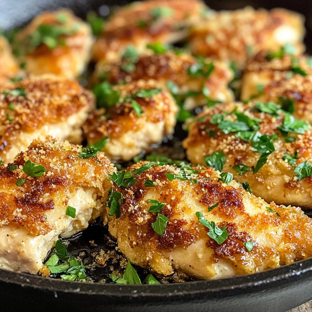 Copycat Longhorn Parmesan Crusted Chicken plated with sides