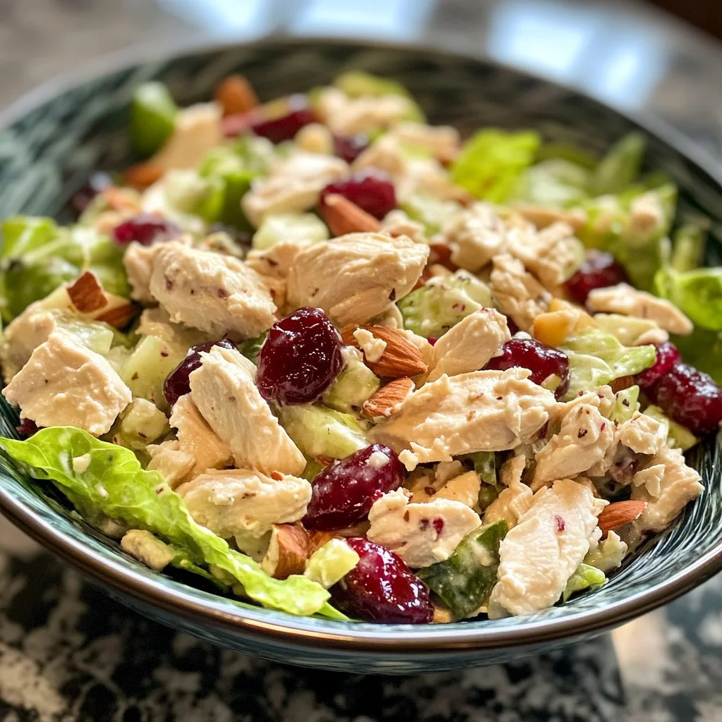 Delicious Cranberry Chicken Salad with fresh ingredients and vibrant colors