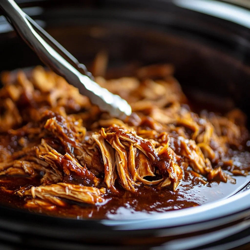Delicious Crockpot BBQ Chicken served with sides