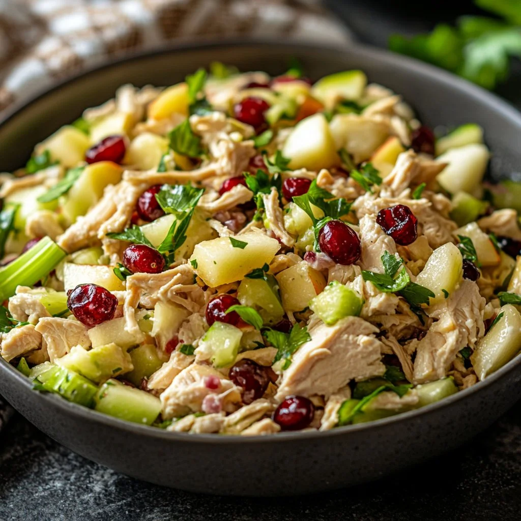 Fall Harvest Chicken Salad with seasonal ingredients and flavors