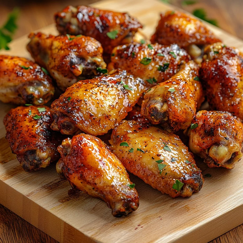 Delicious Honey Old Bay Chicken Wings served on a platter
