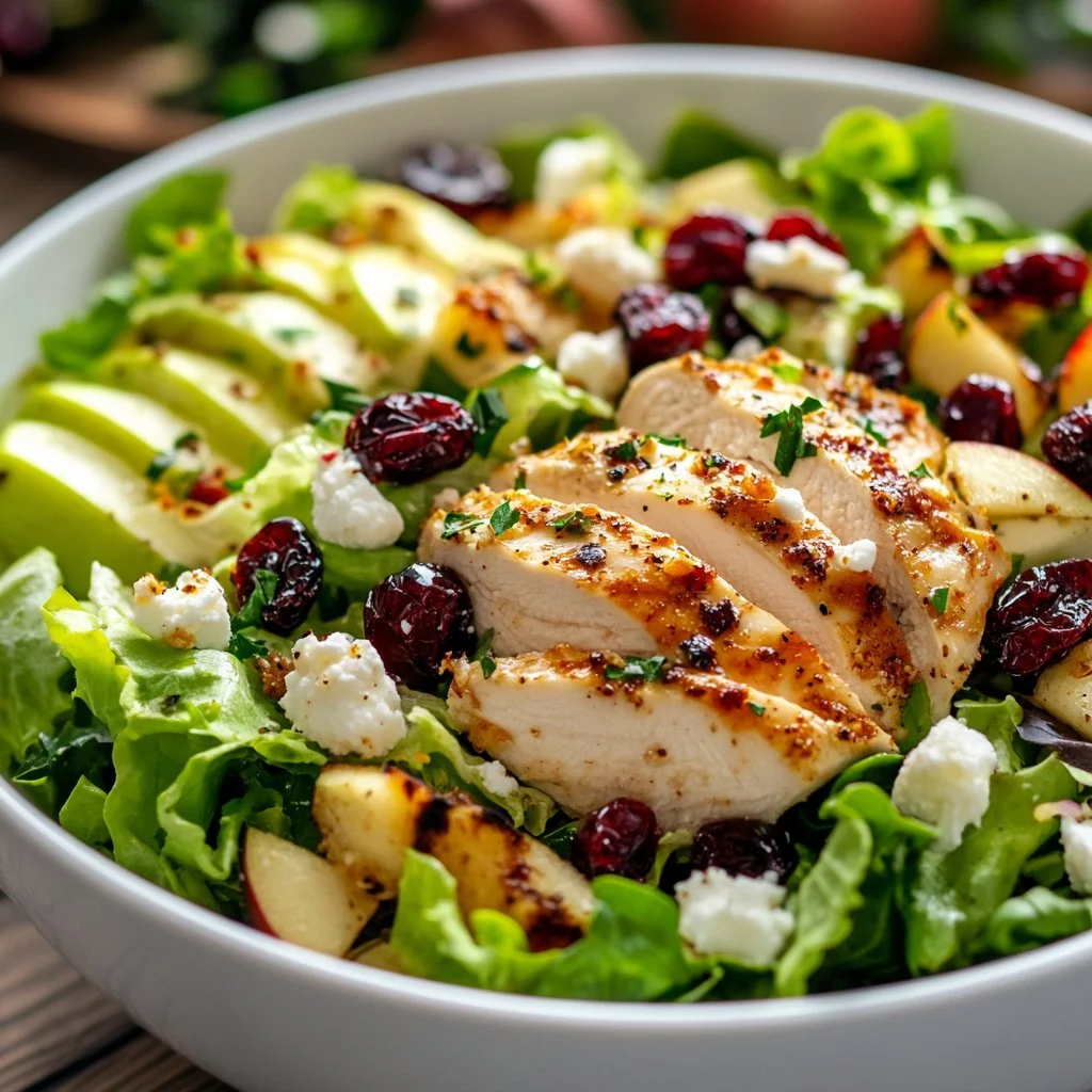 Juicy Fall Harvest Chicken Salad with seasonal vegetables and chicken
