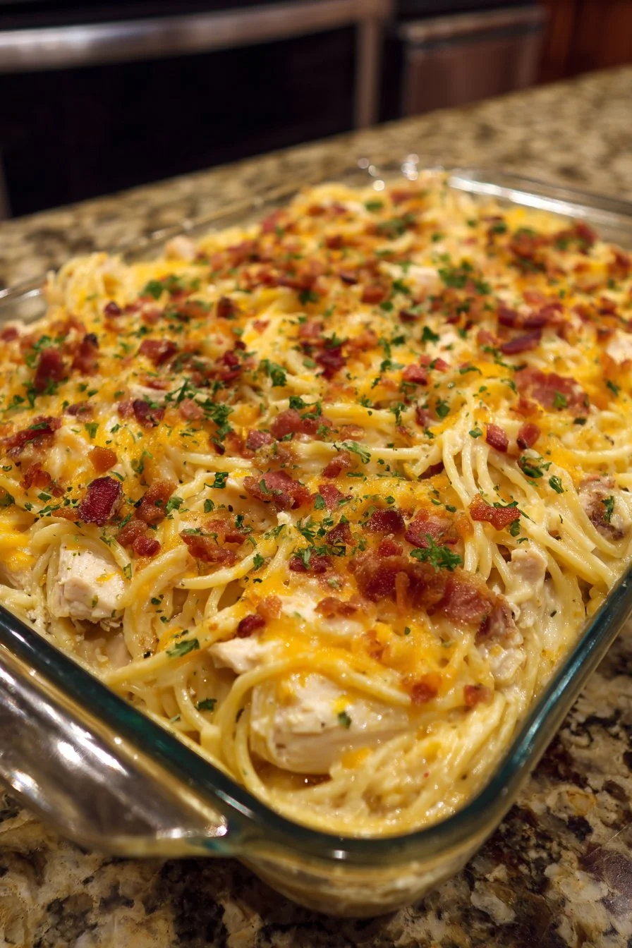 Creamy Southern Spaghetti Bake