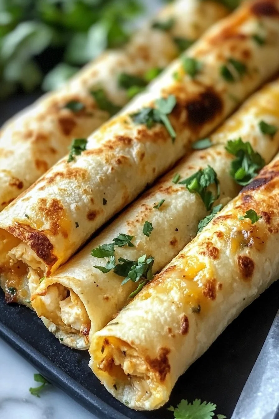 Baked Cream Cheese Chicken Taquitos