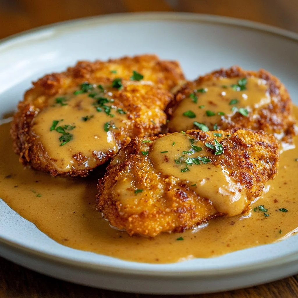 Melt in your mouth chicken breast dish garnished with herbs