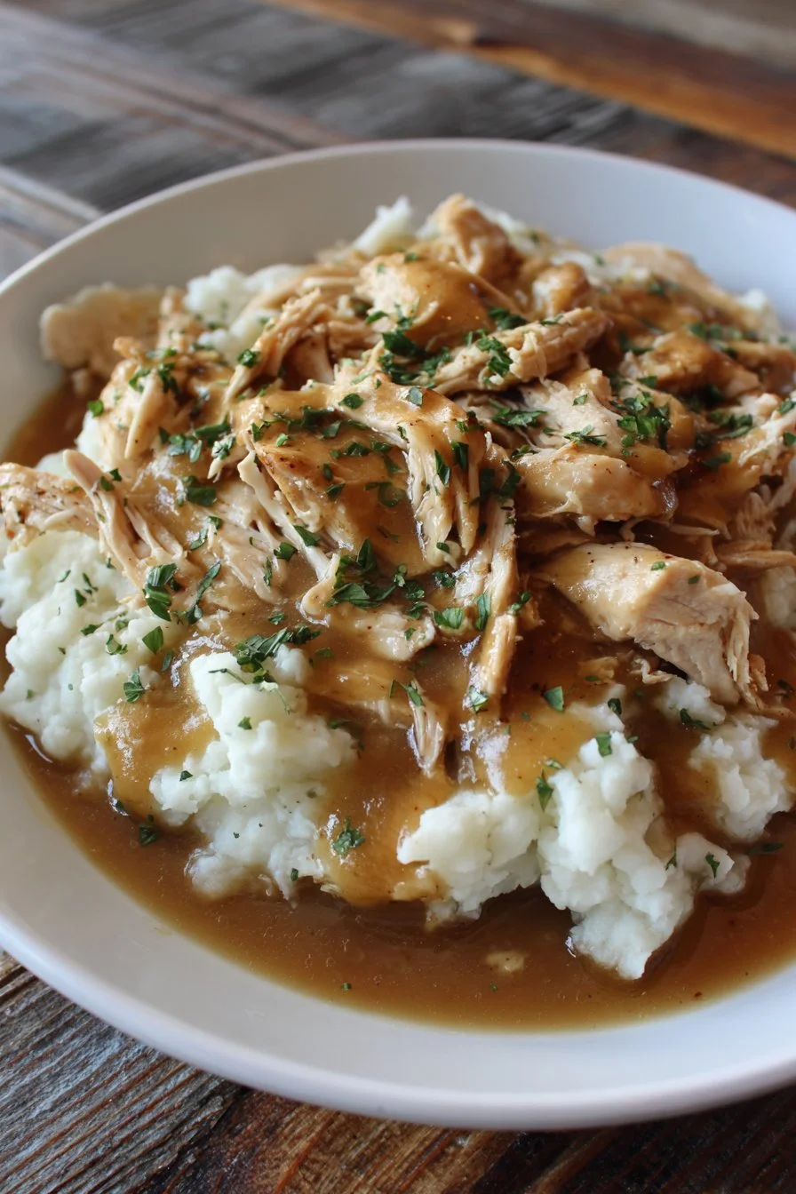 Shredded Chicken and Gravy Dinner