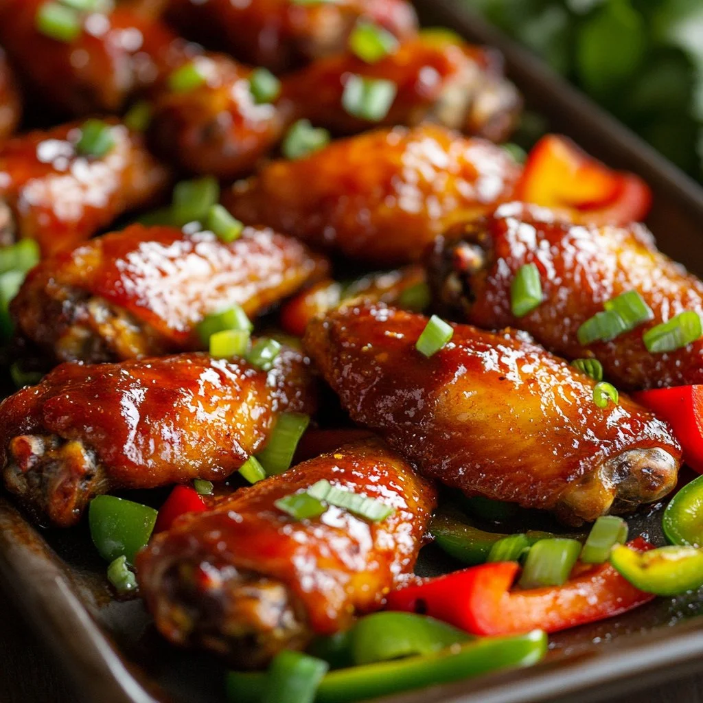 Southern Baked Turkey Wings with Gravy served on a plate