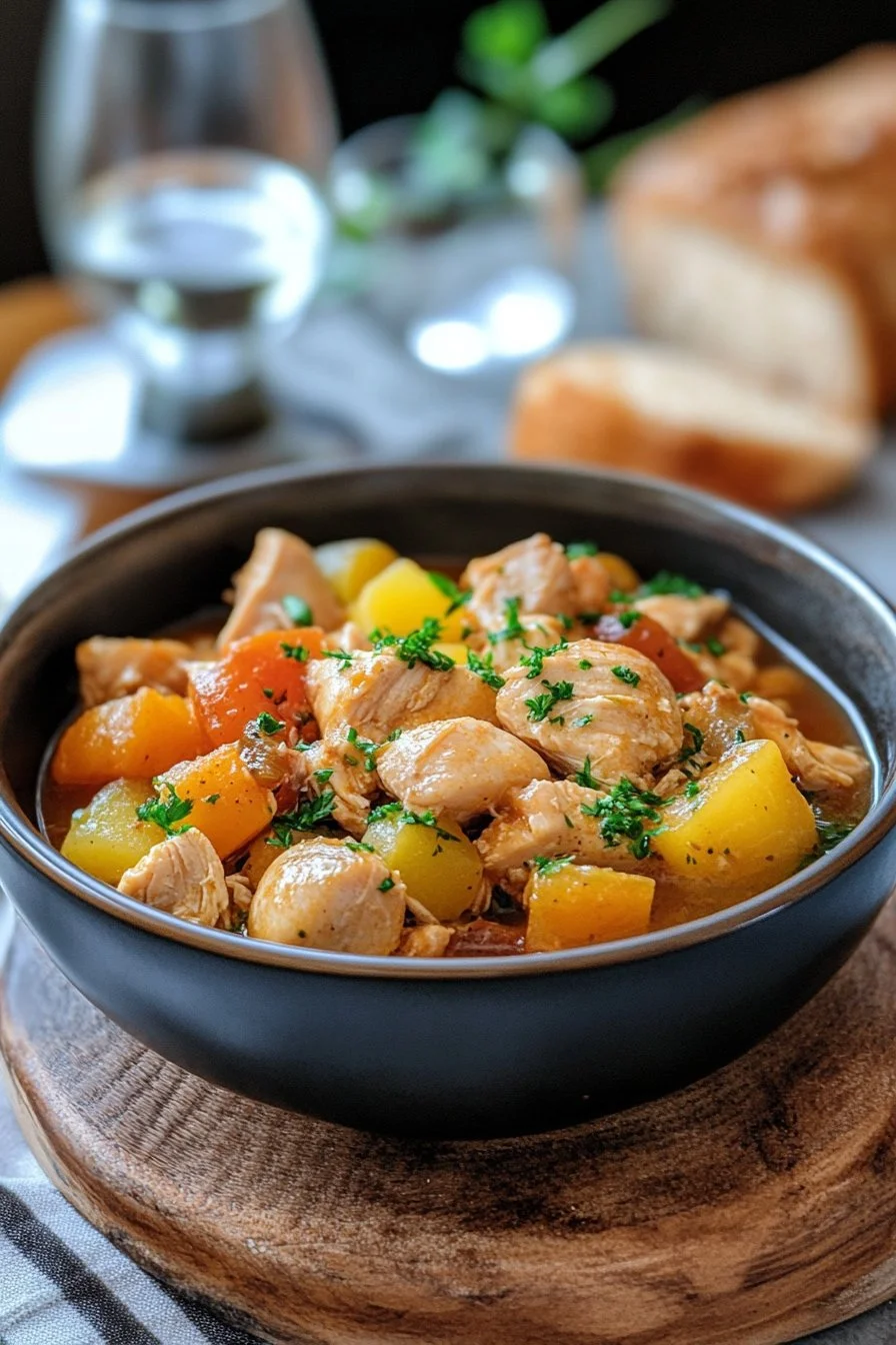 Easy Slow Cooker Chicken Stew